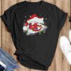 Santa Hat Kansas City Chiefs Logo Christmas Light Shirt