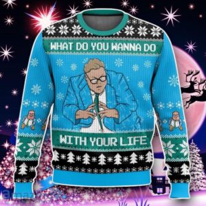 Saturday Night Live Matt Foley What Do You Wanna Do With Your Life Ugly Christmas Sweater Style Gift Product Photo 1