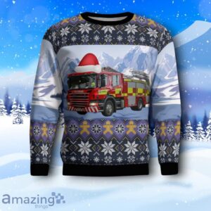 Scottish Fire &amp Rescue Service M01P2 SY19 AAU AOP Ugly Christmas Sweater Product Photo 2