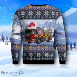 Scottish Fire &amp Rescue Service M01P2 SY19 AAU AOP Ugly Christmas Sweater Product Photo 3