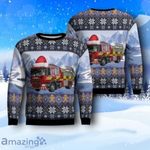 Scottish Fire &amp Rescue Service M01P2 SY19 AAU AOP Ugly Christmas Sweater Product Photo 1