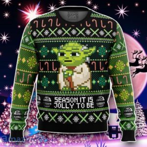 Season It Is Jolly To Be Yoda Ugly Christmas Sweater Style Gift Product Photo 1
