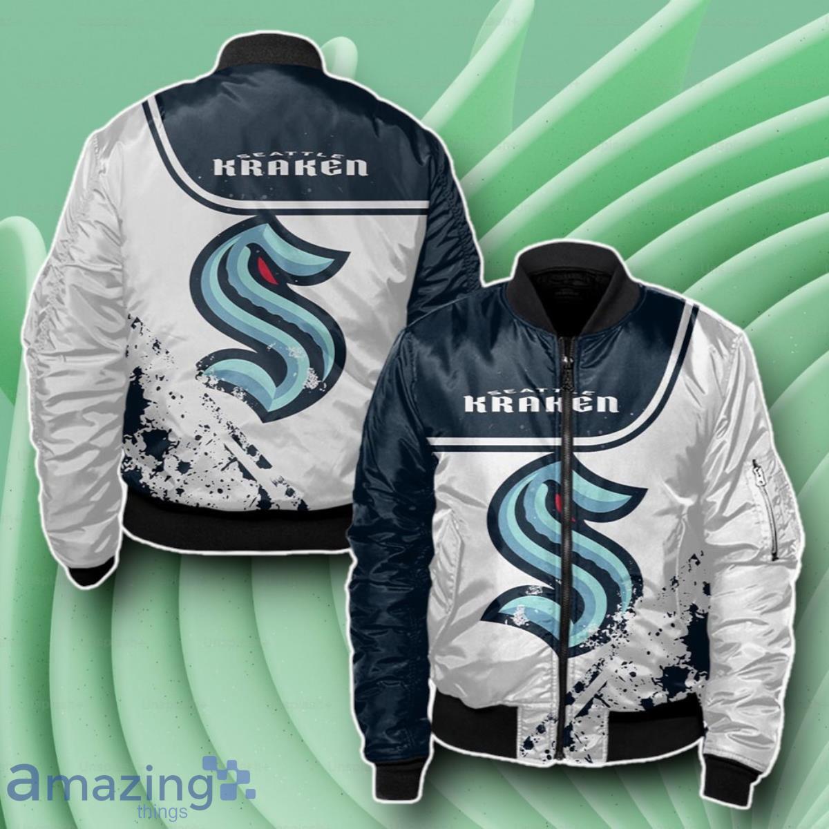 Seattle Kraken Bomber 3D Beautiful Gift For Everyone image Seattle Kraken Bomber 3D Beautiful Gift For Everyone Product Photo 1