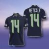 Seattle Seahawks D K Metcalf Limited Navy 100th Season Inspired Style Polo Shirts Best Gift