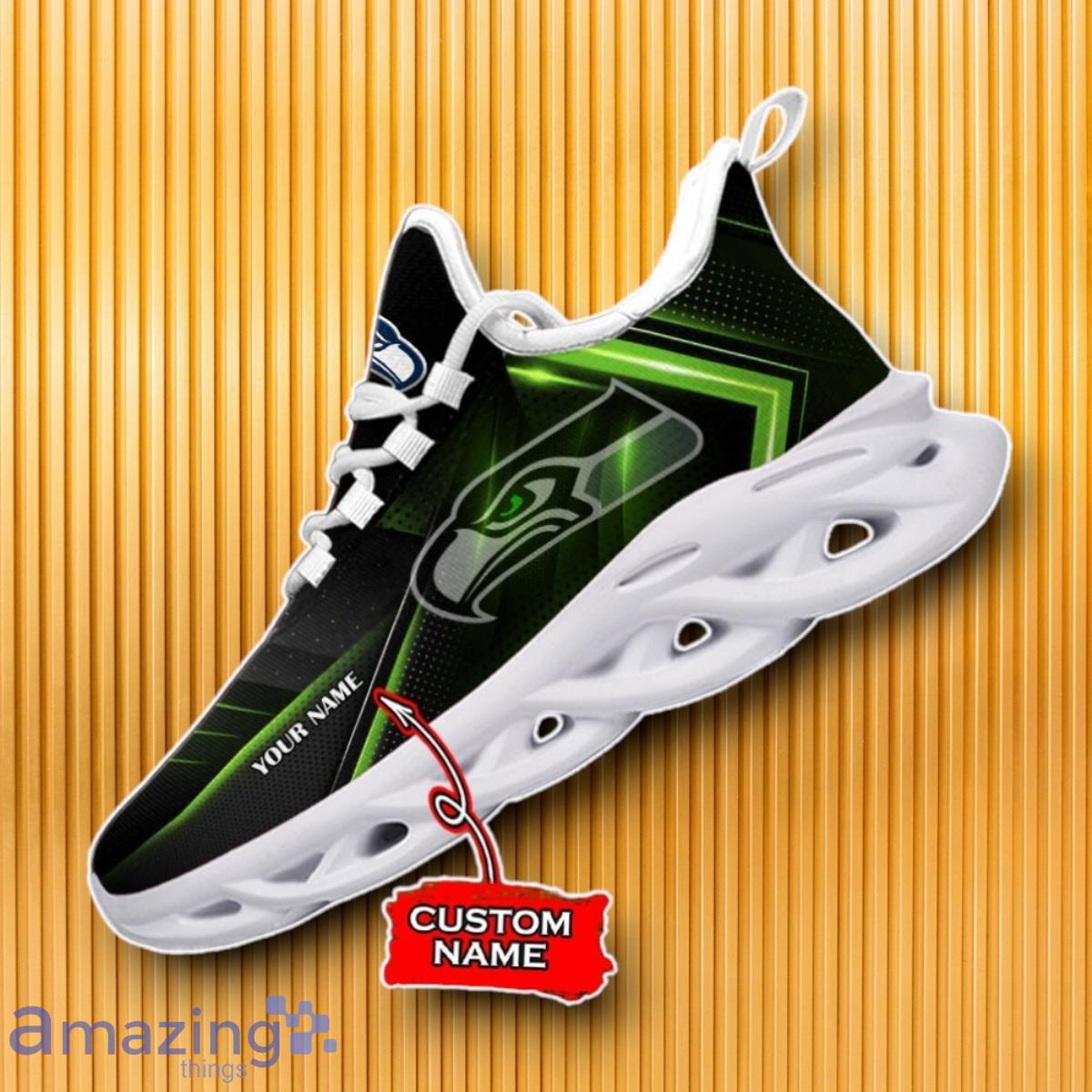 Seattle Seahawks Max Soul Shoes Custom Name Style Gift Men And Women image Seattle Seahawks Max Soul Shoes Custom Name Style Gift Men And Women Product Photo 1