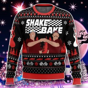 Shake And Bake Talladega Nights Ugly Christmas Sweater Style Gift Product Photo 1