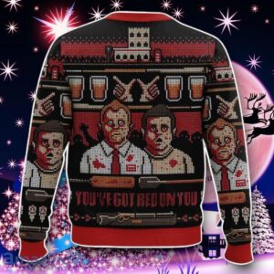 Shaun Of The Dead, You’ve Got Red On You Christmas Ugly Sweater Style Gift image Shaun Of The Dead, You’ve Got Red On You Christmas Ugly Sweater Style Gift Product Photo 2