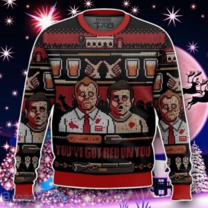 Shaun Of The Dead, You’ve Got Red On You Christmas Ugly Sweater Style Gift Product Photo 1