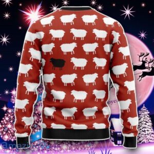 Sheep Black And White Ugly Christmas Sweater Style Gift Product Photo 2
