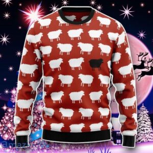 Sheep Black And White Ugly Christmas Sweater Style Gift Product Photo 1