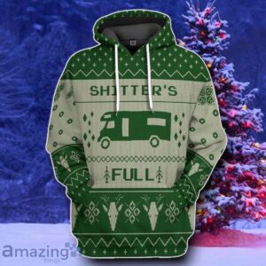 Shitters Full Ugly Christmas Sweater Style Gift Green Custom Hoodie Product Photo 1