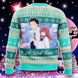 Shouko And Shouya A Silent Voice Ugly Christmas Sweater Style Gift image Shouko And Shouya A Silent Voice Ugly Christmas Sweater Style Gift Product Photo 2