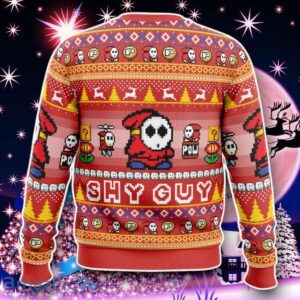 Shy Guy Mario Bros Ugly Christmas Sweater Style Gift Product Photo 2
