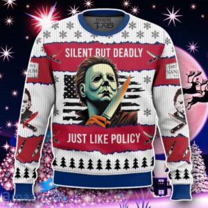 Silent But Deadly Halloween 1978 Horror Ugly Sweater Style Gift Product Photo 1