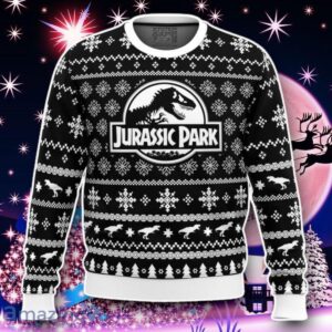 Skeleton Christmas Jurassic Park Ugly Christmas Sweater Style Gift Product Photo 1