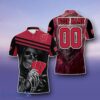 Skull Wisconsin Badgers Custom Number & Name Polo Shirts Best Gift