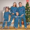 Snuggle Diamond Logo Detroit Lion Christmas Family Pajamas Set For Men Women Kids