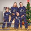 Soft Santa Hat Logo Baltimore Raven Christmas Family Pajamas Set For Adults