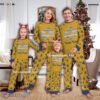 Softness Silver Logo Los Angeles Ram Christmas Family Pajamas Set For Adults