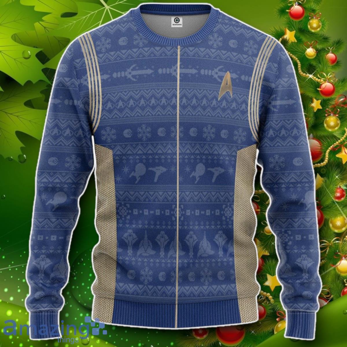 S.T Discovery Present Ugly Christmas Custom Ugly Sweater Impressive Gift image S.T Discovery Present Ugly Christmas Custom Ugly Sweater Impressive Gift Product Photo 1