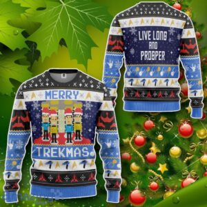 S.T Merry Trekmas Ugly Christmas Custom Ugly Sweater Impressive Gift Product Photo 2