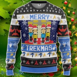S.T Merry Trekmas Ugly Christmas Custom Ugly Sweater Impressive Gift Product Photo 1