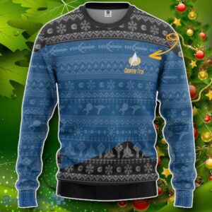 S.T The Next Generation Blue Ugly Christmas Custom Name Ugly Sweater Impressive Gift Product Photo 1