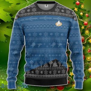 S.T The Next Generation Blue Ugly Christmas Custom Ugly Sweater Impressive Gift Product Photo 1
