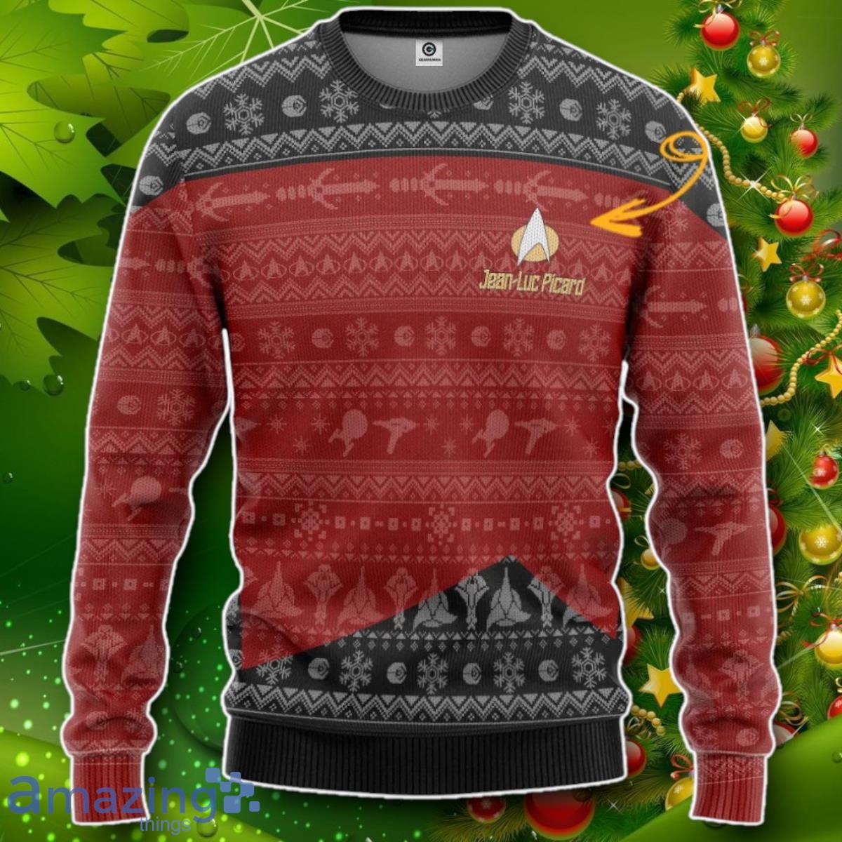 S.T The Next Generation Red Ugly Christmas Custom Name Ugly Sweater Impressive Gift image S.T The Next Generation Red Ugly Christmas Custom Name Ugly Sweater Impressive Gift Product Photo 1