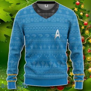S.T The Original Series Blue Ugly Christmas Custom Ugly Sweater Impressive Gift Product Photo 1