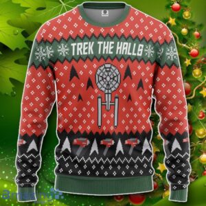 S.T Trek The Halls Christmas Edition Custom Ugly Sweater Impressive Gift Product Photo 1
