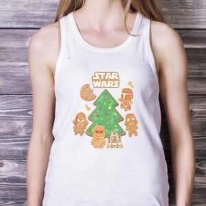 Star Wars Gingerbread Shirt, Christmas Gingerbread T Shirt image Star Wars Gingerbread Shirt, Christmas Gingerbread T-Shirt - White Ladies Tank Top