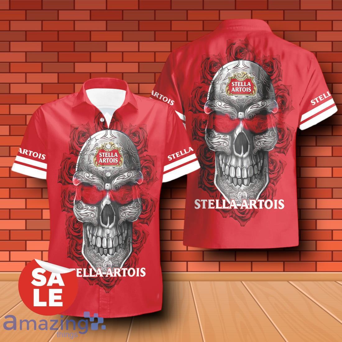 Stella Artois Sukull Rose 3D Hawaiian Shirt & Shorts For Men Women image Stella Artois Sukull Rose 3D Hawaiian Shirt & Shorts For Men Women Product Photo 2