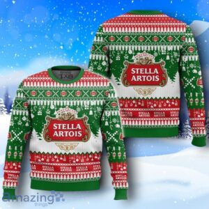 Stella Artois United Kingdom Beer Ugly Christmas Sweater New Design Product Photo 3
