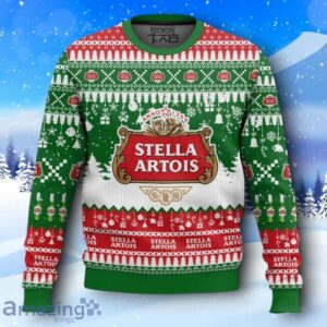 Stella Artois United Kingdom Beer Ugly Christmas Sweater New Design Product Photo 1