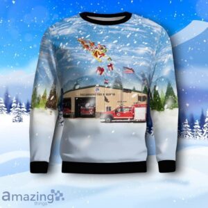 Tallahassee, Florida, Tallahassee Fire Department AOP Christmas Sweater Product Photo 2