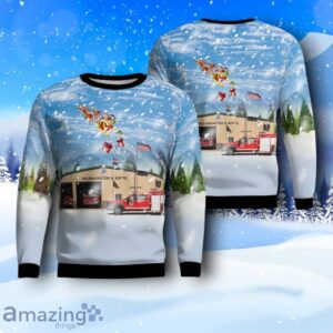 Tallahassee, Florida, Tallahassee Fire Department AOP Christmas Sweater Product Photo 1