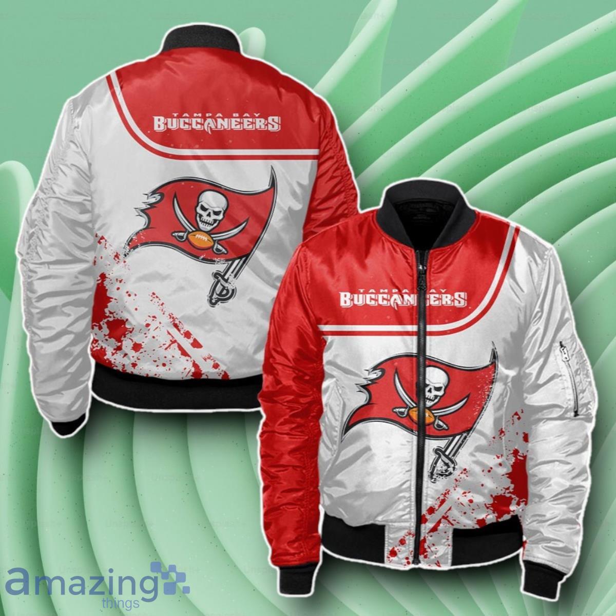 Tampa Bay Buccaneers Bomber 3D Beautiful Gift For Everyone image Tampa Bay Buccaneers Bomber 3D Beautiful Gift For Everyone Product Photo 1