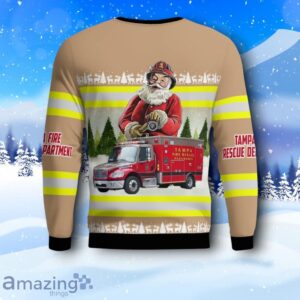 Tampa, Florida, Tampa Fire Rescue Department AOP Christmas Sweater Product Photo 3