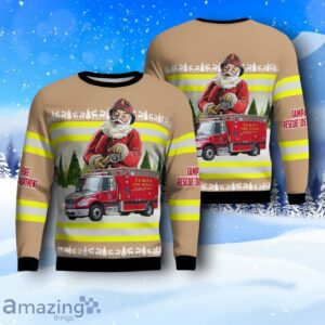 Tampa, Florida, Tampa Fire Rescue Department AOP Christmas Sweater Product Photo 1
