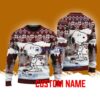 Texas A&M Aggies NCAA Snoopy Cute Christmas Ugly Sweater 3D Gift For Fans Custom Name
