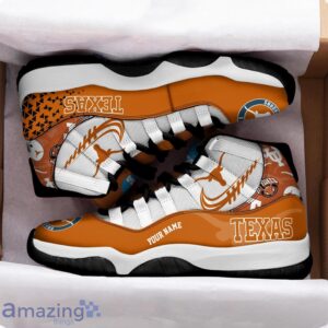 Texas Longhorns Air Jordan 11 Sneakers Custom Name Sport Team Shoes For Men And Women Product Photo 2