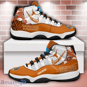 Texas Longhorns Air Jordan 11 Sneakers Custom Name Sport Team Shoes For Men And Women Product Photo 1