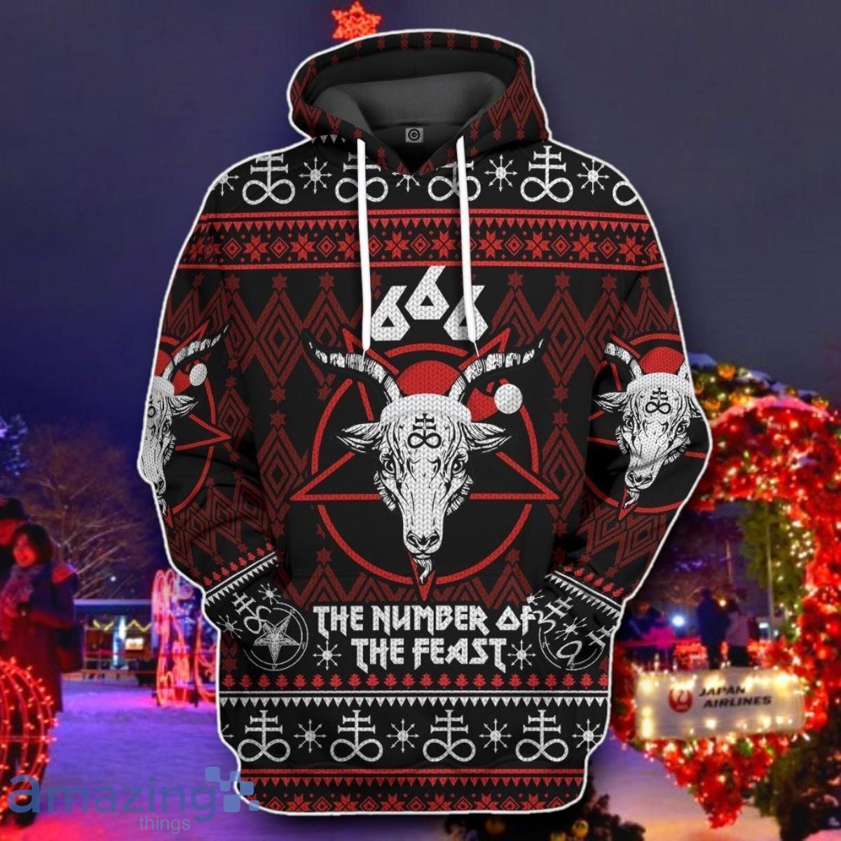 The Number Of The Feast Ugly Christmas 3D Sweater Custom Hoodie Apparel Best Gift image The Number Of The Feast Ugly Christmas 3D Sweater Custom Hoodie Apparel Best Gift Product Photo 1