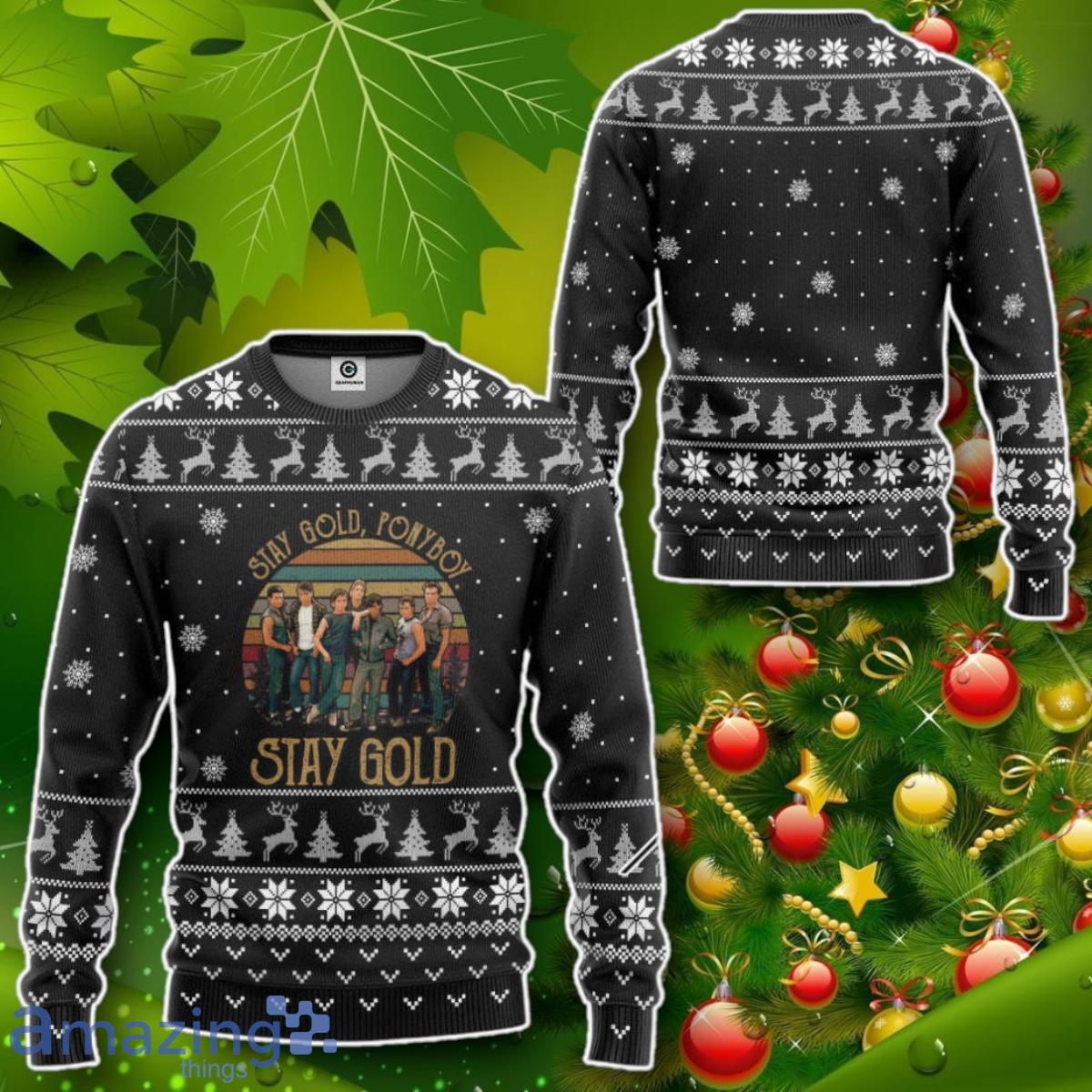 The Outsiders Stay Gold Ponyboy Stay Gold Christmas Style Custom Ugly Sweater Impressive Gift image The Outsiders Stay Gold Ponyboy Stay Gold Christmas Style Custom Ugly Sweater Impressive Gift Product Photo 2