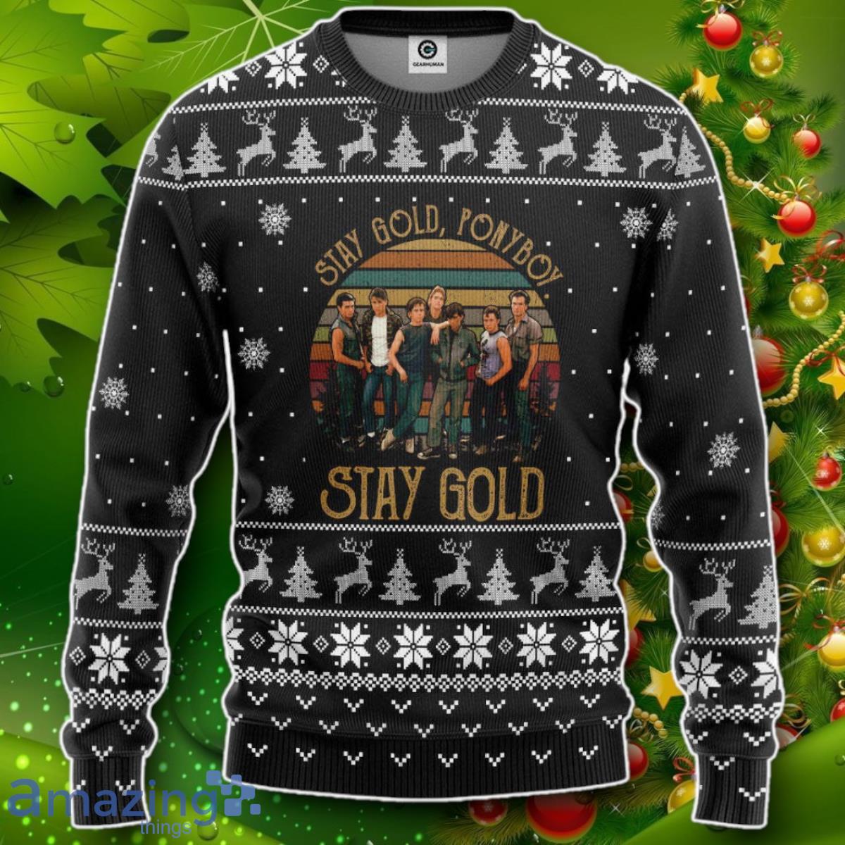 The Outsiders Stay Gold Ponyboy Stay Gold Christmas Style Custom Ugly Sweater Impressive Gift image The Outsiders Stay Gold Ponyboy Stay Gold Christmas Style Custom Ugly Sweater Impressive Gift Product Photo 1