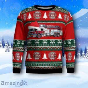 The Woodlands, Texas, The Woodlands Fire Department Christmas AOP Sweater Product Photo 2