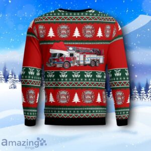 The Woodlands, Texas, The Woodlands Fire Department Christmas AOP Sweater Product Photo 3