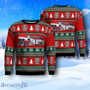 The Woodlands, Texas, The Woodlands Fire Department Christmas AOP Sweater Product Photo 1