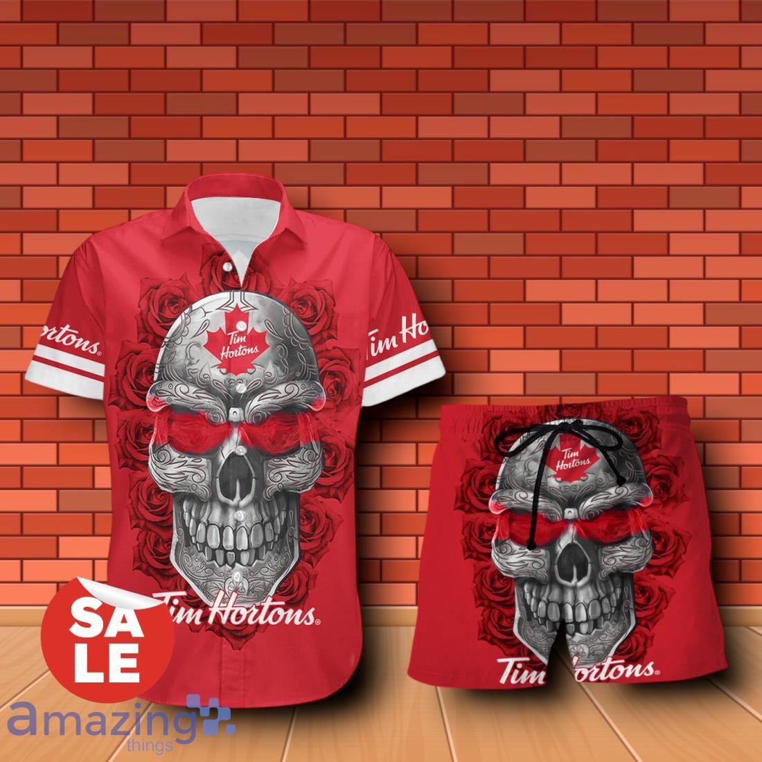Tim Hortons Sukull Rose 3D Hawaiian Shirt & Shorts For Men Women image Tim Hortons Sukull Rose 3D Hawaiian Shirt & Shorts For Men Women Product Photo 1